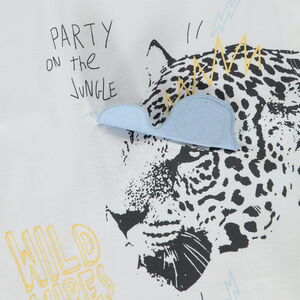 Camiseta sin mangas estampada con flap 3D gafas para niño 