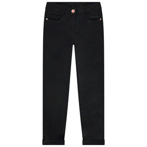 Pantalón slim en sarga lisa para niña 