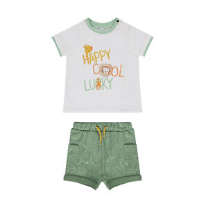 Ensemble 2 pièces avec patch rabat lion pour bébé garçon 