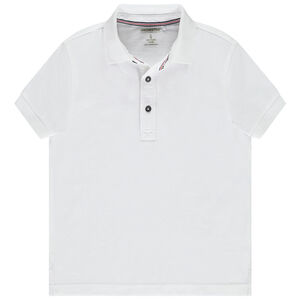 Polo liso de manga corta de algodón para niño 