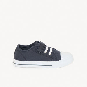 Zapatillas bajas de tela con velcro y cordones elásticos niño 