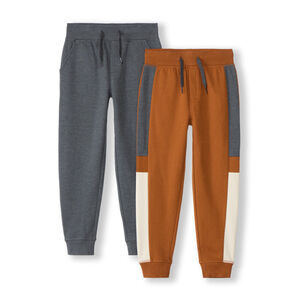 Lot de 2 joggings en molleton slub pour garçon 