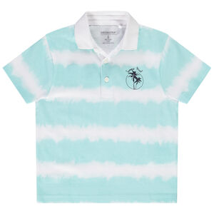Polo de manga corta en jersey rayado tie and dye para niño 