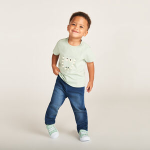 Camiseta de manga corta con estampado divertido para bebé niño. 