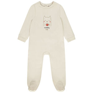 Pelele estampado de gato para bebé con aberturas adaptadas a la edad 