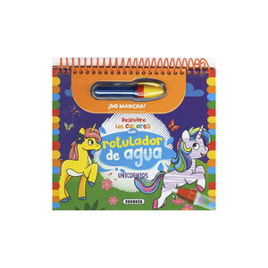 Libro con rotulador de agua Unicornios +4años 