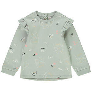 Sweat en molleton imprimé fantaisie pour bébé fille Main Sweat en molleton imprimé fantaisie pour bébé fille