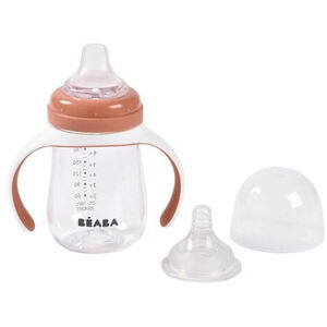 Biberón de aprendizaje 2 en 1 terracota 210 ml 