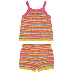 Conjunto 2 piezas de crochet multicolor para bebé niña  Main Conjunto 2 piezas de crochet multicolor para bebé niña