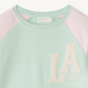 Sudadera de felpa efecto color block niña 