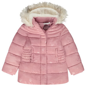 Chaqueta de abrigo con estampado de corazones para niña 