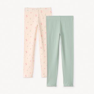 Conjunto de 2 leggings de jersey para niña 