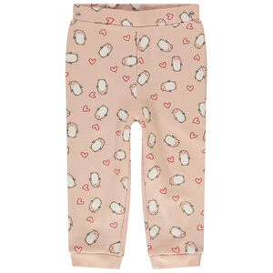 Pijama 2 piezas pigüinos y corazones 