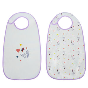 Lote de 2 baberos impermeables con estampado de flores 