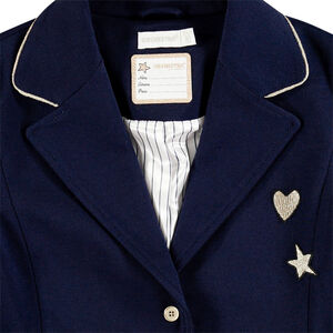 Blazer de felpa motivos bordados 