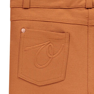 Pantalón milano liso con parches en las rodillas niña 