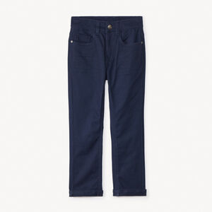 Pantalón slim liso efecto arrugado para niño 