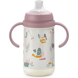 Vaso antigoteo con asas rosa "Walk in the Park" 270 ml 