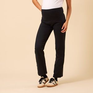 Pantalones para embarazada de corte ancho con banda alta 