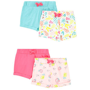 Lot de 4 shorts colorés pour bébé fille 
