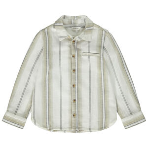 Chemise manches longues en coton piqué pour garçon 