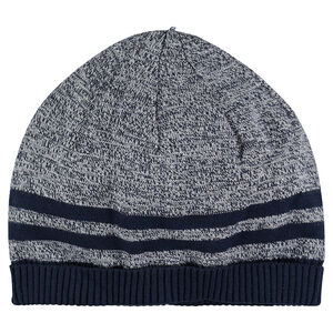 Gorro de punto con forro de tejido de punto bandas en contraste 