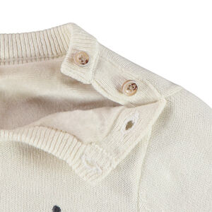 Pelele de terciopelo con reno bordado para bebé niño. 