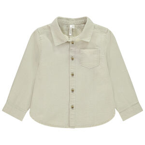 Camisa de manga larga con efecto de panal para niño 