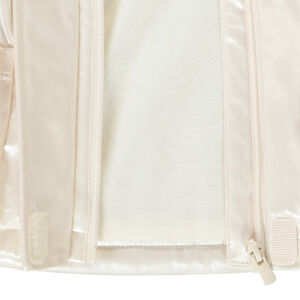 Parka efecto vinilo con capucha para bebé niña 