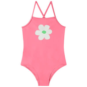 Maillot de baño 1 pieza de punto con estampado floral para niña 
