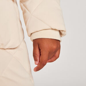 Anorak de manga larga en twill con forro de sherpa y chaleco para niña 