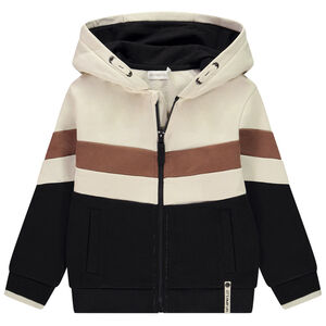 Sudadera con capucha efecto color block niño 