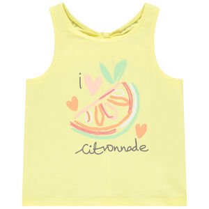 Camiseta sin mangas con lentejuelas y espalda calada para niña  Main Camiseta sin mangas con lentejuelas y espalda calada para niña
