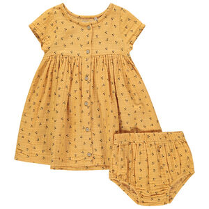 Ensemble avec robe et bloomer à imprimé floral all-over 