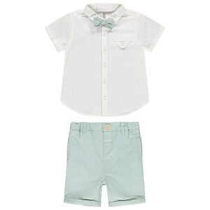 Conjunto de 2 piezas con camisa de lazo para bebé niño 