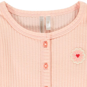 Chaleco de punto acanalado para bebé niña 