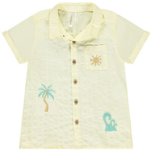 Camisa de manga corta con bordados 3D para bebé niño  Main Camisa de manga corta con bordados 3D para bebé niño