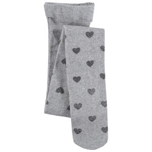 Medias gruesas moteadas con estampado de corazones all-over 