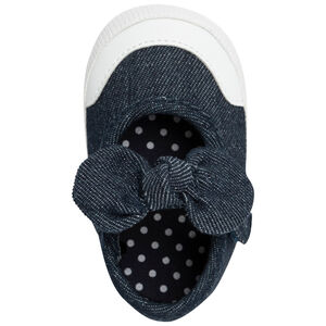 Pantalones efecto jeans con cierre de velcro y lazo para bebé niña 