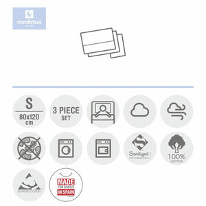 Sabana moises/carro 3 pcs 80x120x1 cm vichy10 beige 