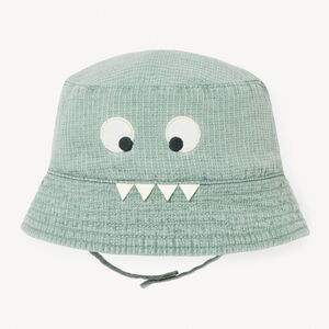 Sombrero divertido de tela con efecto rayado para bebé niño. 