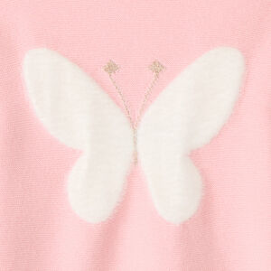 Pull manches longues tricot à motif pelucheux pour fille  Main Pull manches longues tricot à motif pelucheux pour fille