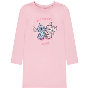 Pijama de niña con estampado Stitch y Angel de Disney 