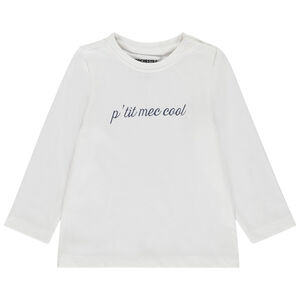 Camiseta de manga larga con estampado de mensaje para bebé niño 