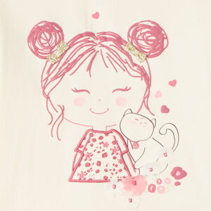 Camiseta de manga larga con estampado divertido niña bebé. 