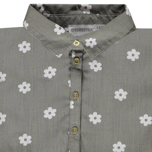 Túnica con volantes y mangas largas de lyocell con estampado de flores niña 