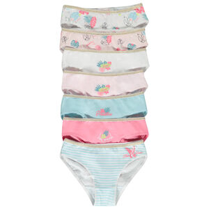 Pack de 7 braguitas de jersey con estampado fantasía para niña  Main Pack de 7 braguitas de jersey con estampado fantasía para niña