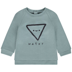 Sudadera felpa puff print triángulo para bebé niño 