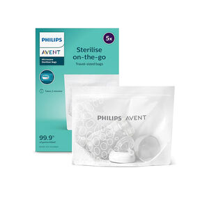 Pack de 5 bolsas de esterilización para microondas 