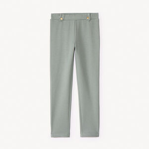 Legging en sergé uni avec passants pour fille  Main Legging en sergé uni avec passants pour fille